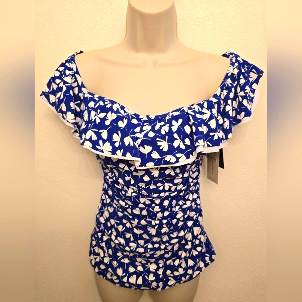 NWT Profile By Gottex Ladies Off Shoulder Tankini Top ( No Bottoms included)
